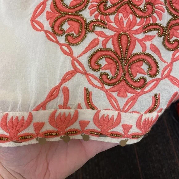 LulaSoul Boho Midi Dress Embroidered Beaded Resort Wear size Small‎ - Picture 5 of 11